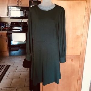 LOFT Green long sleeved dress
